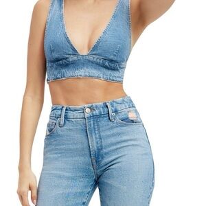 Good American Indigo Denim top
